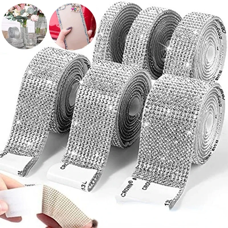 Phone Accessories For Your Car - 자기 접착제 크리스탈 라인 석 스티커