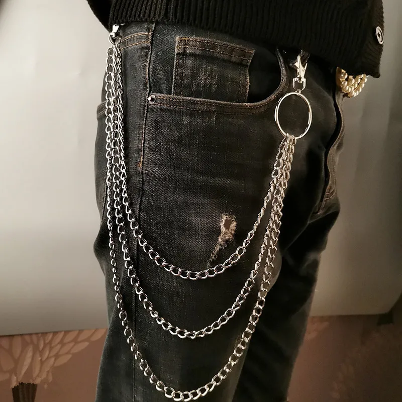 Phone Accessories Hanger - 레이어 메탈 벨트 체인 펑크 훅