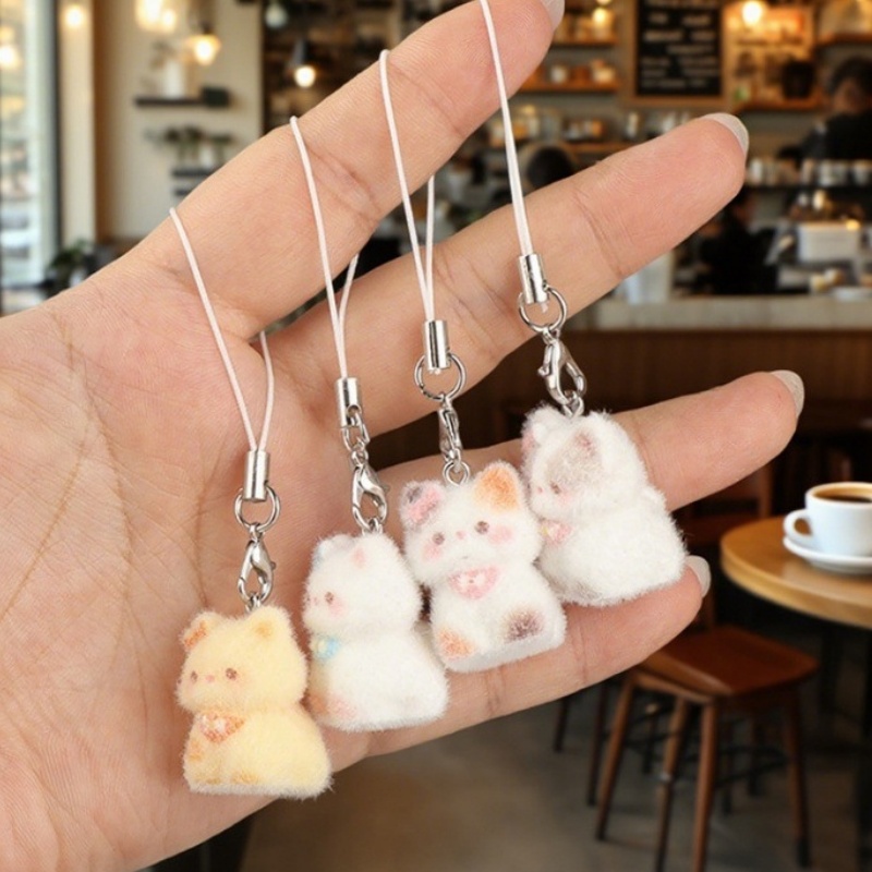 Phone Accessories For Your Car - 귀여운 만화 동물 고양이 펜던트 키체인,
