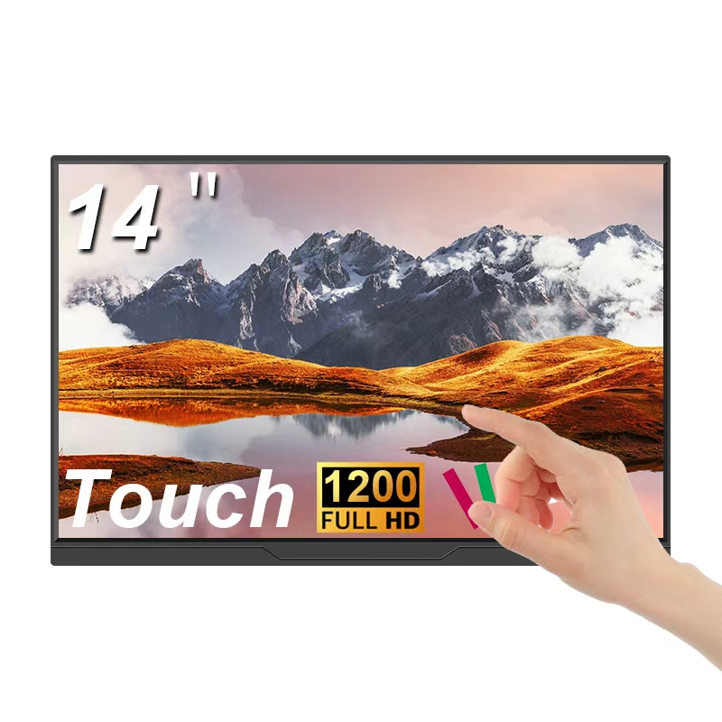 Phone Accessories Display Board - 14인치 터치스크린 휴대용 모니터 초슬림 타입-C