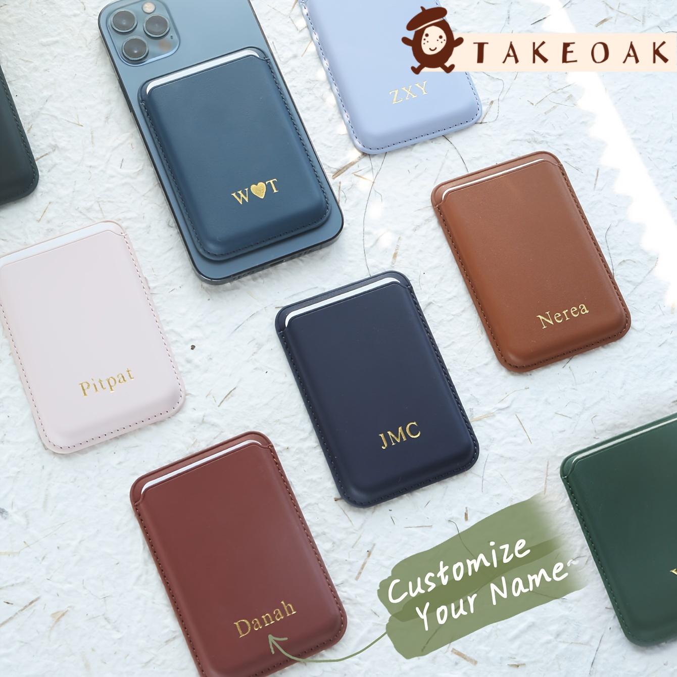 맞춤형 금박 이름/이니셜 자석 PU 가죽 휴대폰 카드  - Phone Accessories And Names 리뷰 및 가격