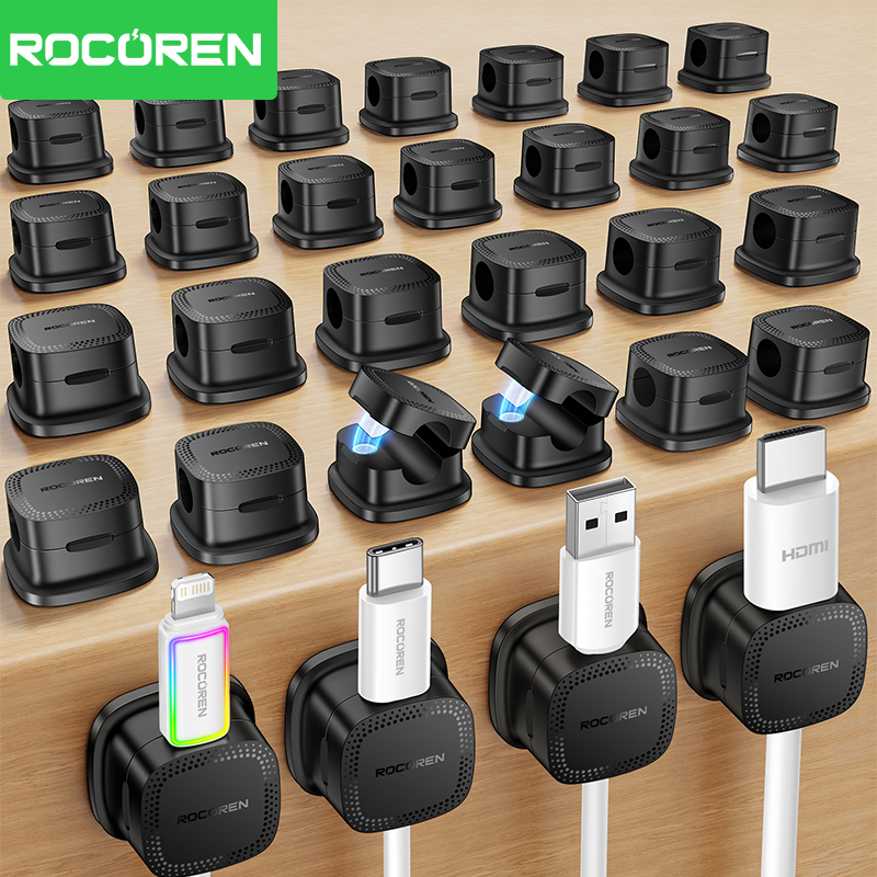 ROCOREN 30PCS 책상용 자기 케이블 정리 클립 - Cable Organizer Magnetic 리뷰 및 가격