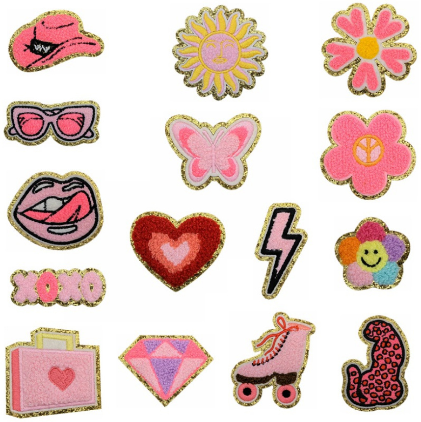 10개 꽃 모양 수하물 하트 타월 자수 패치 의류 모자 - Phone Accessories Pictures 리뷰 및 가격