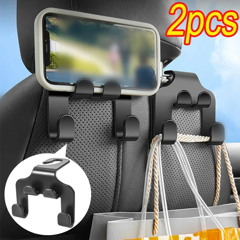 1/2pcs 다기능 자동차 좌석 뒤 후크 더블 헤드 전 - Phone Accessories Hanger 리뷰 및 가격