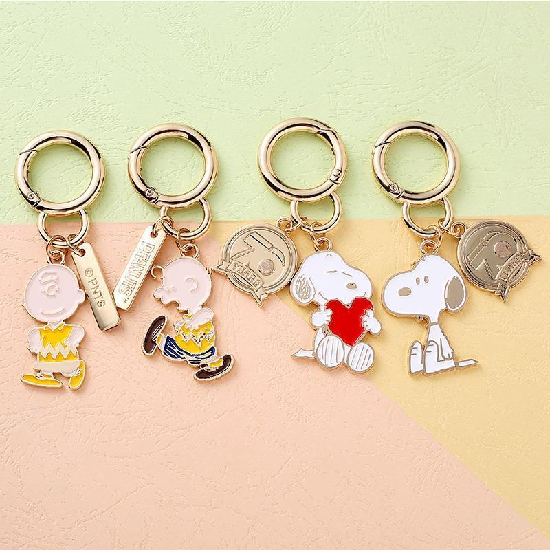 스누피 금속 열쇠고리 만화 자동차 키 펜던트 귀여운 소 - Phone Accessories From China 리뷰 및 가격