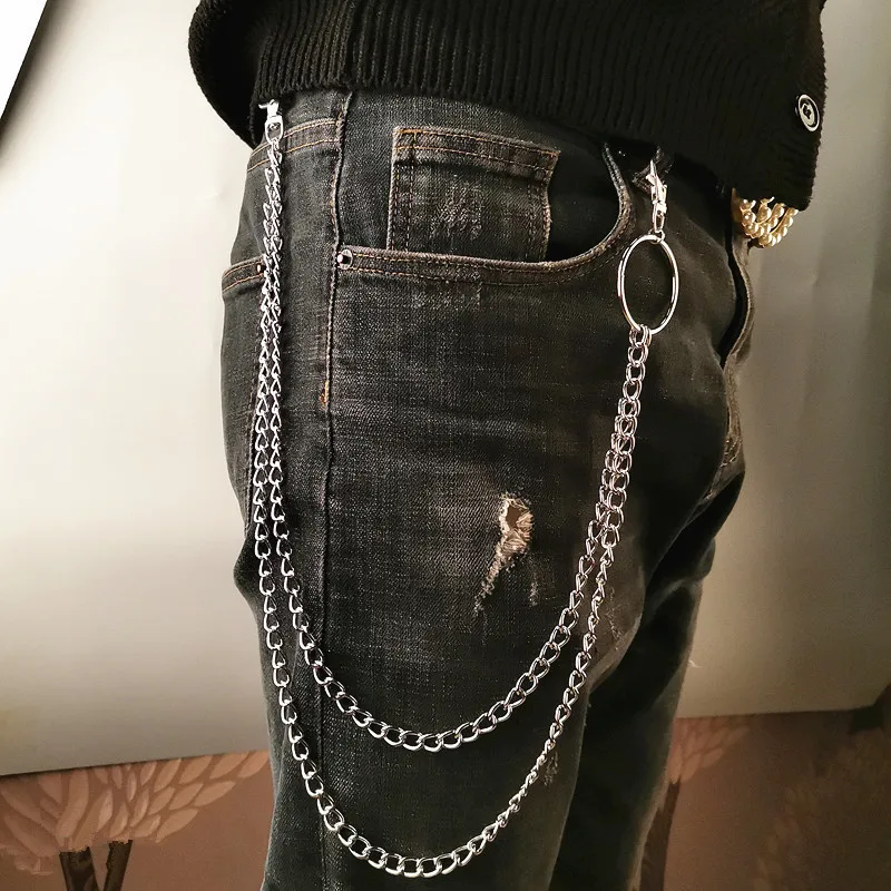 레이어 메탈 벨트 체인 펑크 훅 메탈 허리 지갑 키체인 - Phone Accessories Hanger 리뷰 및 가격