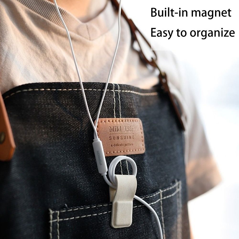 새로운 가죽 이어폰 케이블 클립, 유연하고 휴대하기 편 - Cable Organizer Magnetic 리뷰 및 가격
