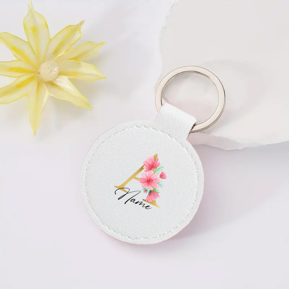 개인화 된 열쇠 고리 펜던트 초기 이름 열쇠 고리 가죽 - Phone Accessories And Names 리뷰 및 가격