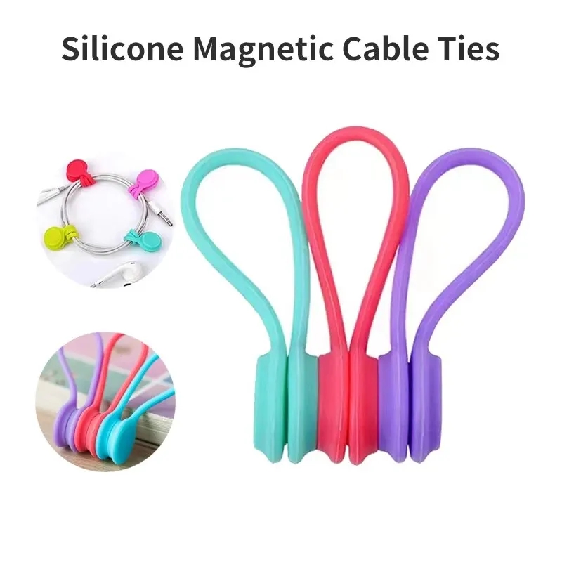 자석 실리콘 케이블 타이, 자석 잠금 기능이 있는 재사 - Cable Organizer Magnetic 리뷰 및 가격