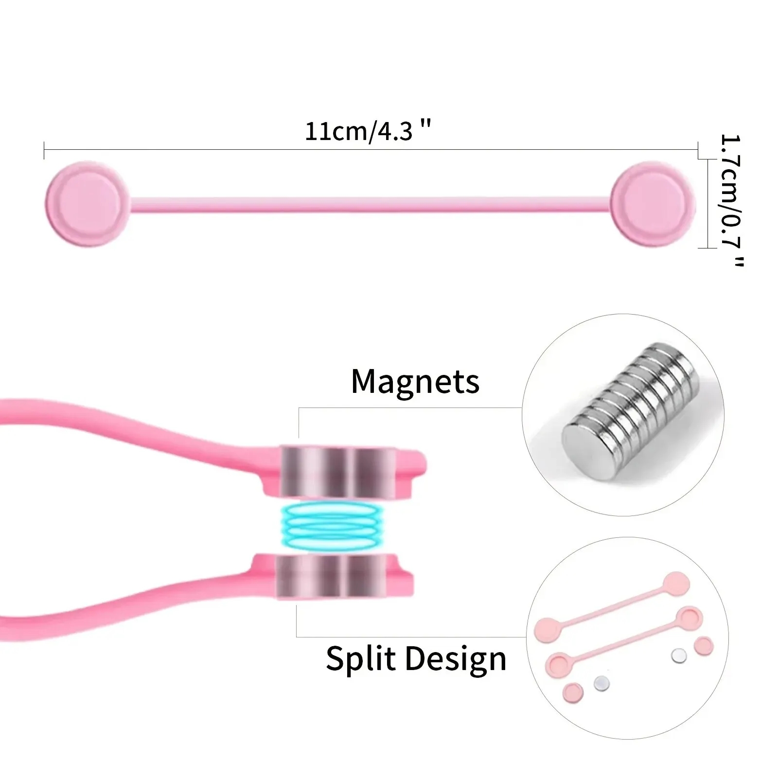 자석 실리콘 케이블 타이, 자석 잠금 기능이 있는 재사 - Cable Organizer Magnetic 리뷰 및 가격