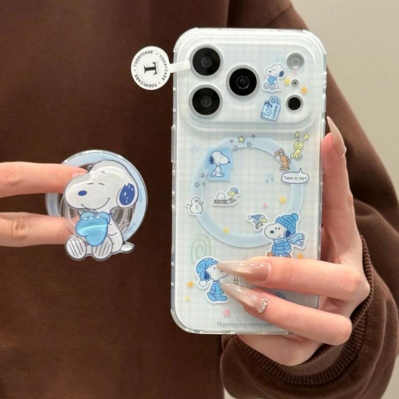 스누피 폰 케이스 카와이 블루 눈사람 테마 시리즈 폰  - Phone Accessories From China 리뷰 및 가격