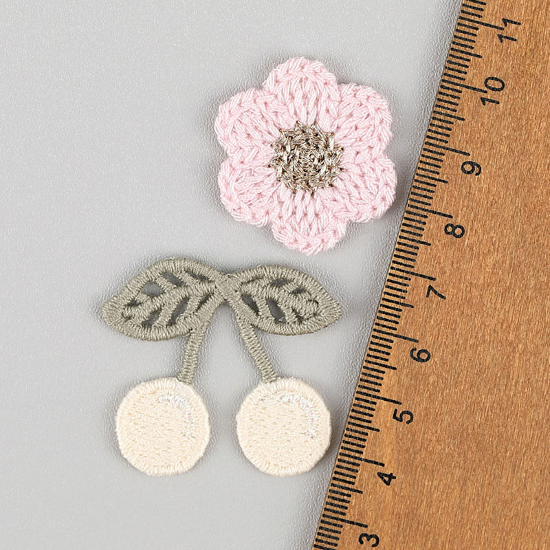 20Pcs 핑크 화이트 벚꽃 자수 아플리케 헤어 클립  - Phone Accessories Pictures 리뷰 및 가격