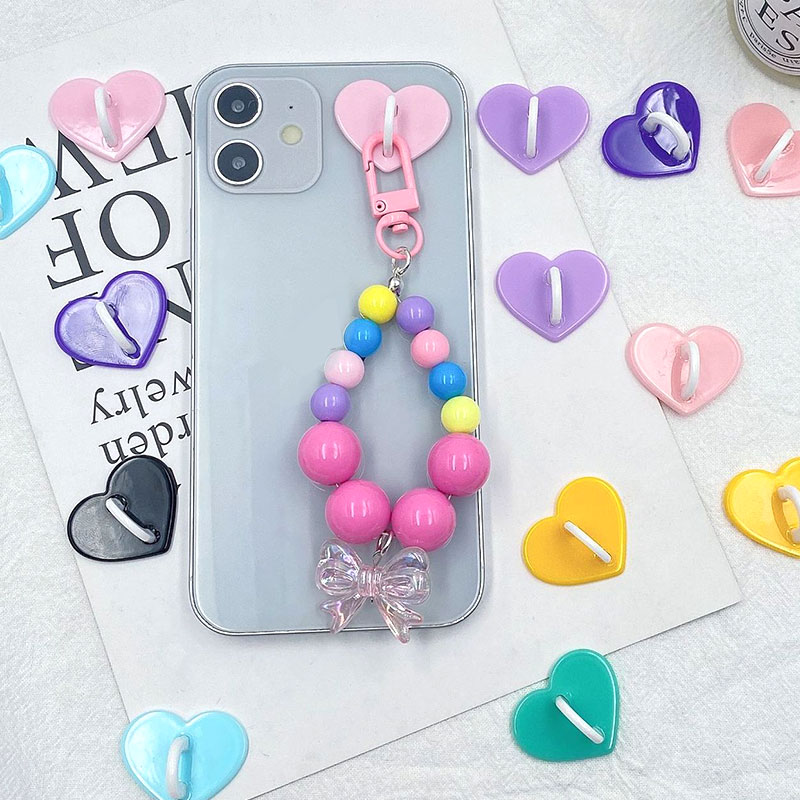 5PCS Kawaii 접착제 금속 심장 전화 매력 홀더 - Phone Accessories Hanger 리뷰 및 가격